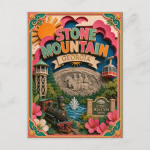 PopCut Staaten Stone Mountain Georgia Papierkunst