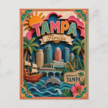 PopCut Staaten Tampa Florida Papierkunst
