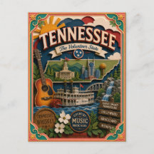 PopCut Staaten Tennessee Farbige 3D-Papierkunst
