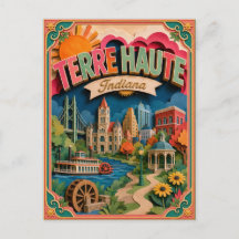 PopCut Staaten Terre Haute Indiana Papierkunst
