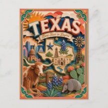 PopCut Staaten Texas Farbige 3D-Papierkunst