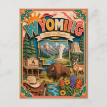 PopCut Staaten Wyoming Farbige 3D-Papierkunst