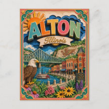 PopCut States Alton Illinois Papierkunst