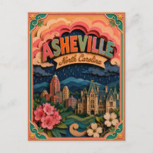 PopCut States Asheville North Carolina Papierkunst
