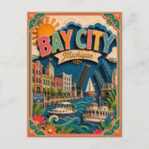 PopCut States Bay City Michigan Papierkunst