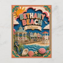 PopCut States Bethany Beach Delaware Papierkunst