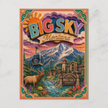 PopCut States Big Sky Montana Papierkunst