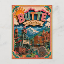 PopCut States Butte Montana Papierkunst