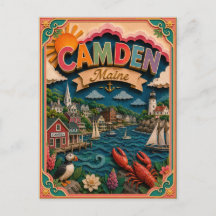 PopCut States Camden Maine Papierkunst