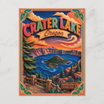 PopCut States Crater Lake Oregon Papierkunst