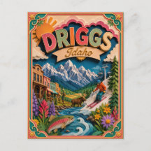 PopCut States Driggs Idaho Papierkunst