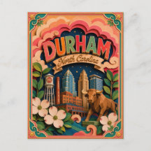 PopCut States Durham North Carolina Papierkunst