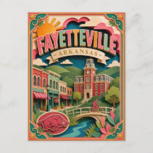 PopCut States Fayetteville Arkansas Papierkunst