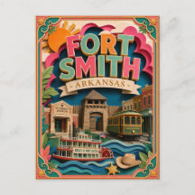 PopCut States Fort Smith Arkansas Papierkunst