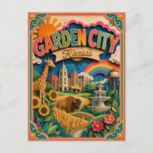 PopCut States Garden City Kansas Papierkunst