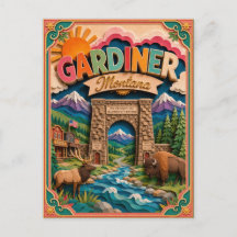 PopCut States Gardiner Montana Papierkunst