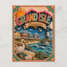 PopCut States Grand Isle Louisiana Papierkunst