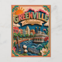 PopCut States Greenville Mississippi Papierkunst