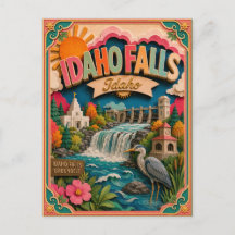 PopCut States Idaho Falls Idaho Papierkunst