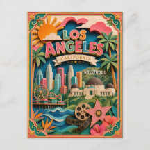 PopCut States Los Angeles Kalifornien Papier Kunst