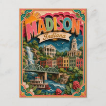 PopCut States Madison Indiana Papierkunst