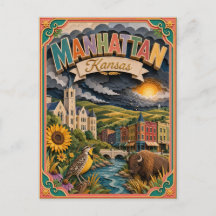 PopCut States Manhattan Kansas Papierkunst
