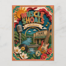PopCut States Muscle Shoals Alabama Papierkunst