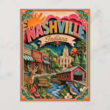 PopCut States Nashville Indiana Papierkunst