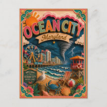 PopCut States Ocean City Maryland Papierkunst