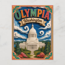 PopCut States Olympia Washington Papierkunst