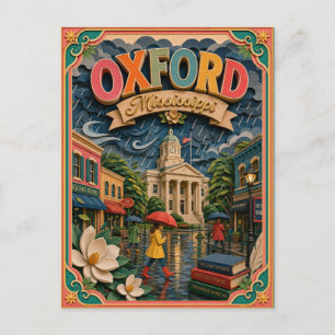 PopCut States Oxford Mississippi Papierkunst Postkarte