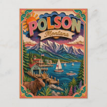 PopCut States Polson Montana Papierkunst