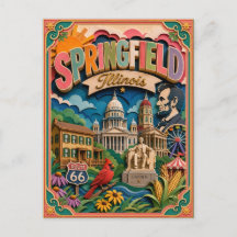 PopCut States Springfield Illinois Papierkunst