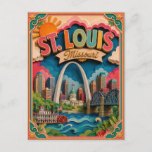 PopCut States St. Louis Missouri Papierkunst