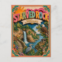 PopCut States Starved Rock Illinois Papierkunst