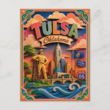 PopCut States Tulsa Oklahoma Papierkunst