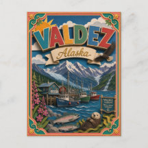 PopCut States Valdez Alaska Papierkunst