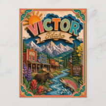 PopCut States Victor Idaho Papierkunst