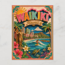 PopCut States Waikiki Hawaii Papierkunst