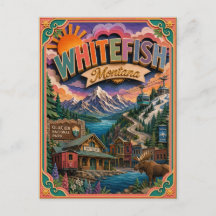 PopCut States Whitefish Montana Papierkunst