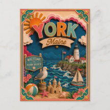 PopCut States York Maine Papierkunst