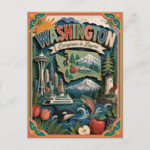 PopCut USA Washington Bunte 3D Papierkunst