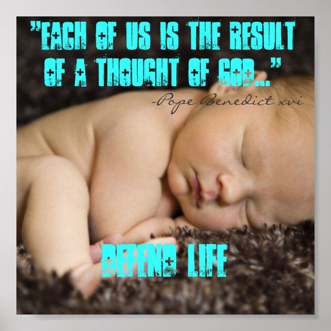 POPE BENEDICT ON LIFE POSTER (Vorne)