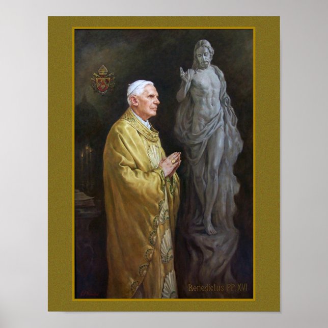 Pope Benedict XVII Offizielles vatikanisches Portr Poster (Vorne)