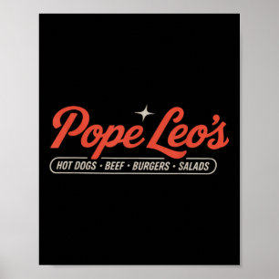 Pope Leo’s Hot Dogs Rindfleisch-Burger Salate Poster