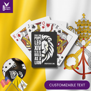 POPE LEO XIV beten Bold Lion Christlich katholisch Spielkarten
