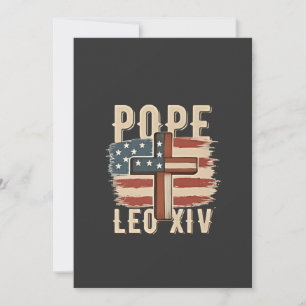 Pope Leo XIV Christlich Church Da Pope USA Flag Einladung