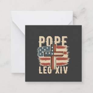 Pope Leo XIV Christlich Church Da Pope USA Flag Mitteilungskarte