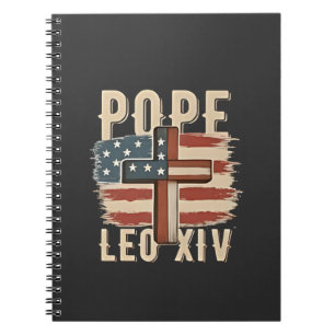 Pope Leo XIV Christlich Church Da Pope USA Flag Notizblock