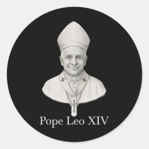 Pope Leo Xiv Portrait Runder Aufkleber